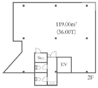 レインボービル(渋谷区) 2階 平面図