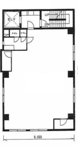 武蔵野ビル（千代田区） 2階 平面図