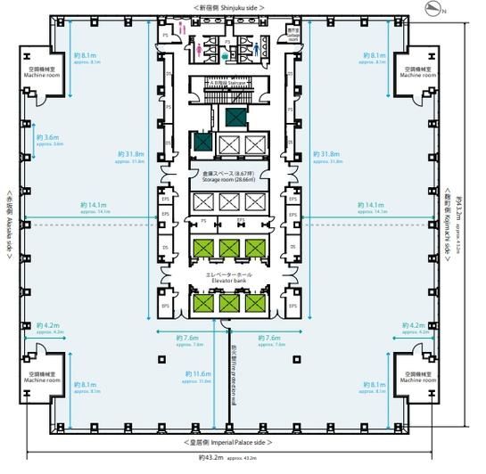 ニューオータニガーデンコート 11階 平面図