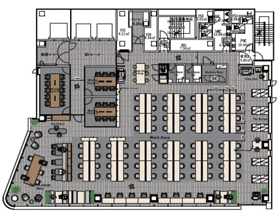 レイアウトプラン①88席