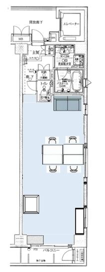 GREEN PARK銀座 デ・プレ 1002号室 平面図