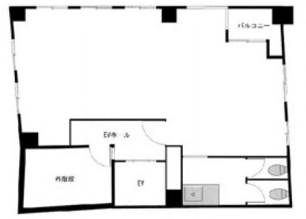 浜町アクセスⅡビル 5階 平面図