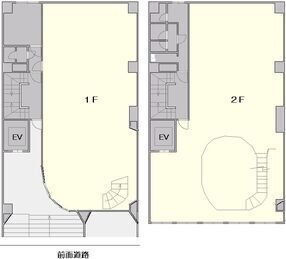 日本分譲住宅会館 1階～2階 平面図