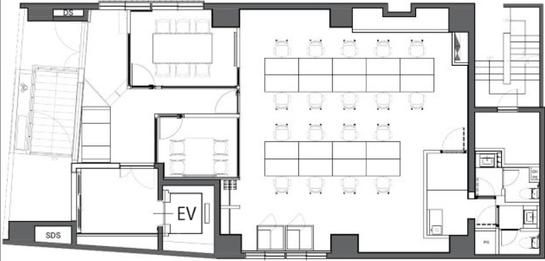 Grandir 日本橋小伝馬町（旧：ハニー小伝馬町ビル） 1階 平面図