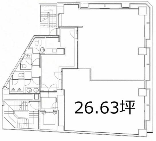 幡ヶ谷プラザビル 4階B 平面図