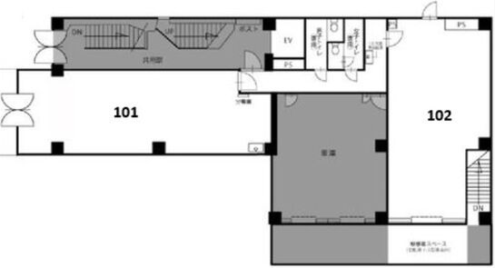 第1井上ビル(第一井上ビル) 1階101 平面図