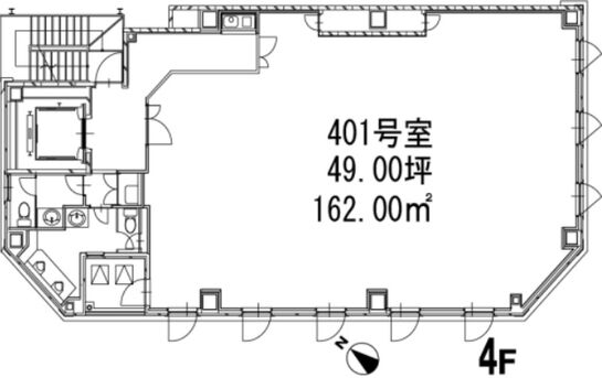 東京茶業会館 4階401 平面図