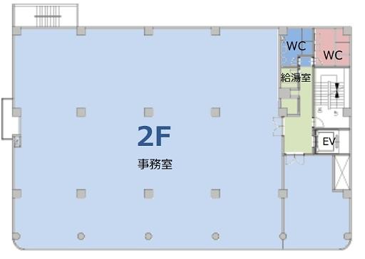 イマス西新宿第二ビル 2階 平面図