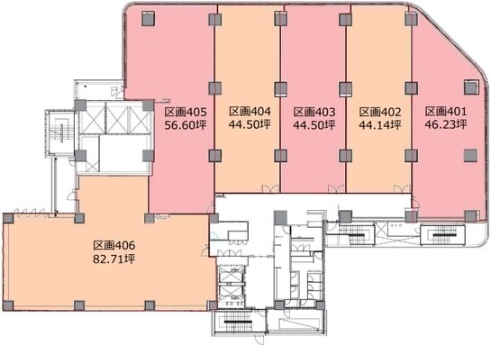 フロンティア新宿タワー（旧：TSI新宿タワー） 4階405 平面図
