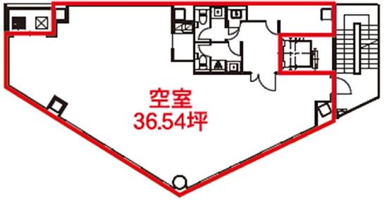 合人社東京八丁堀ビル 9階 平面図