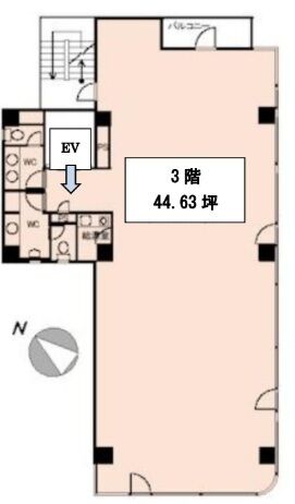 共和壱五番館ビル(共和15番館ビル) 3階 平面図