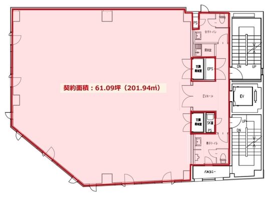 京橋山本ビル 8階 平面図