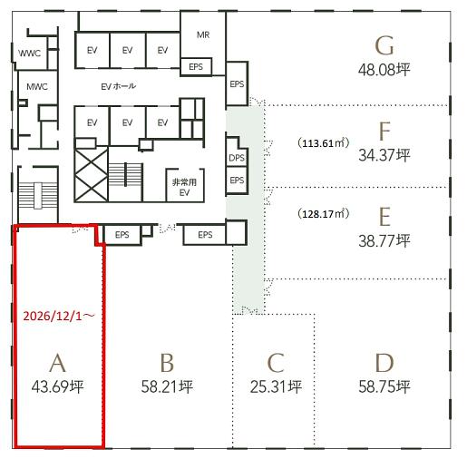 Dタワー西新宿（Dマークス西新宿タワー） 10階A 平面図