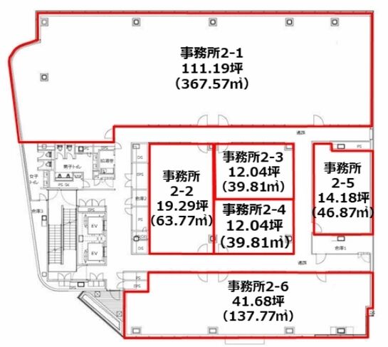 (仮称)Gate Cross HONGO 2階2 平面図