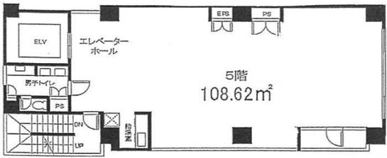 平成本社海岸ビルディング(平成ビル) 5階 平面図