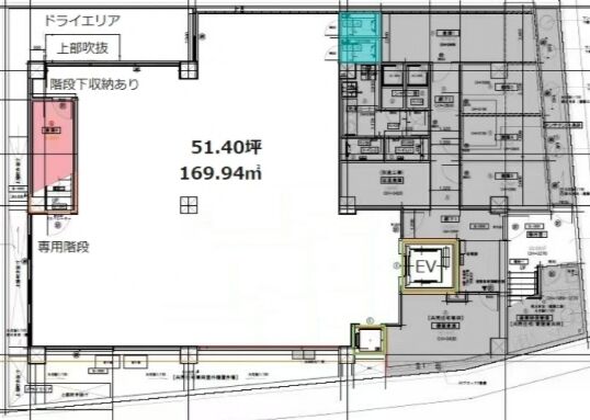 豊匯ビル（旧：（仮称）神宮前5丁目ビル） 地下1階ﾌﾟﾗﾝ① 平面図
