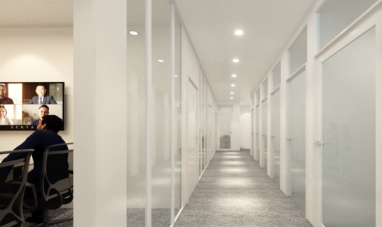 会議室6室とテレカンブース18室 共用施設の充実