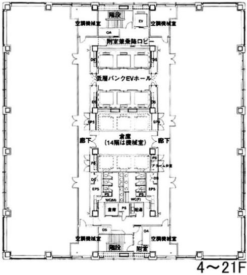 太陽生命品川ビル 26階 平面図