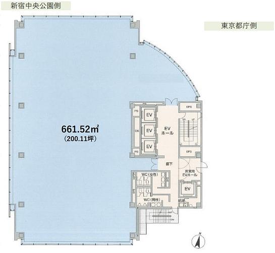 西新宿KSビル 7階 平面図