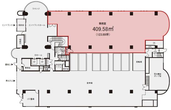 東急池尻大橋ビル 1階 平面図