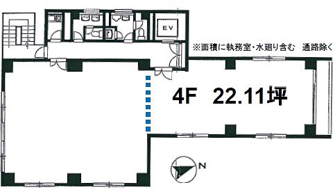 御苑スカイビル 4階 平面図