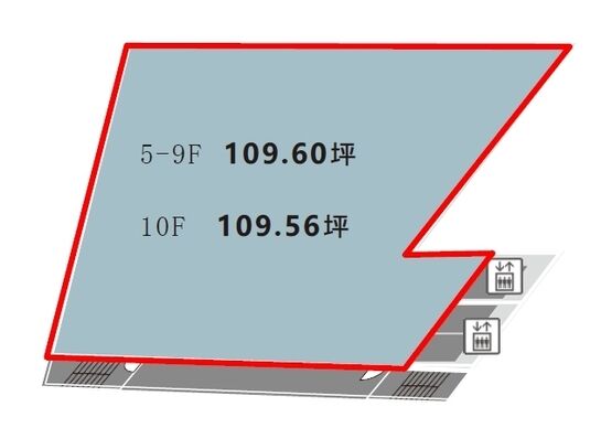 （仮称）銀座8丁目9-11、2開発計画 8階 平面図