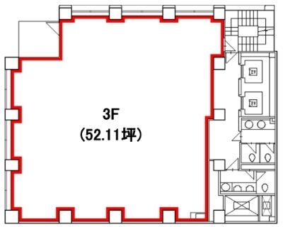 銀座武蔵野ビル 3階 平面図
