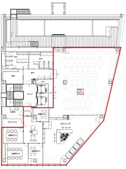 (仮称)X-BASE SHIBUYA(クロスベース渋谷) 5階 平面図