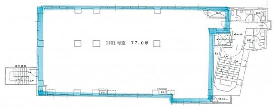 新大宗道玄坂上ビル（旧：新大宗円山ビル） 11階1101 平面図