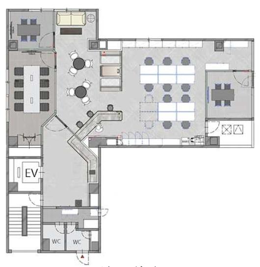 虎ノ門菅井ビル 4階 平面図