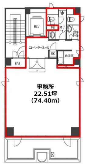 第2秩父屋ビル 8階 平面図
