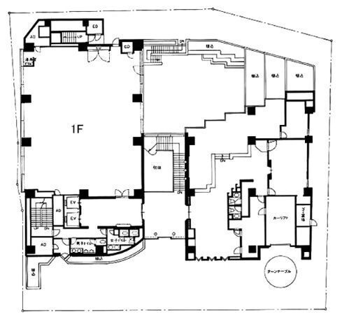 全特六本木ビル（WEST棟） 1階 平面図