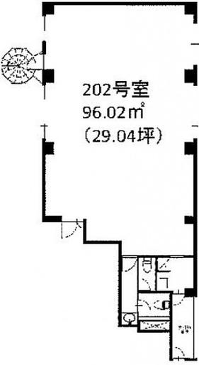 溜池山王葵ビル 2階202 平面図