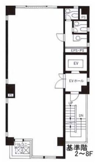 バルコ御成門（旧：郵船商事御成門ビル） 8階 平面図