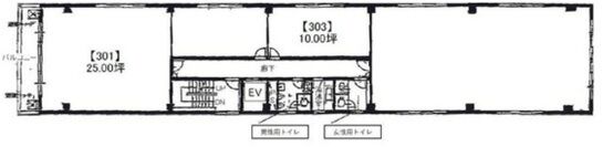 第六セイコービル（第6セイコービル） 3階301 平面図