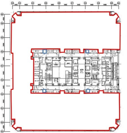 晴海アイランドトリトンスクエアオフィスタワーY棟 38階 平面図