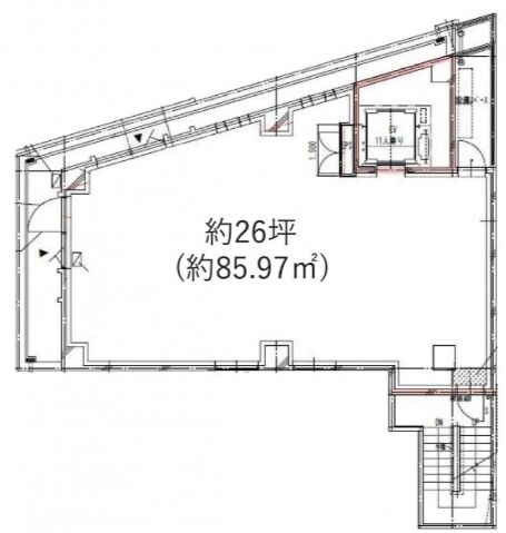 不動前クリニックモール 3階 平面図