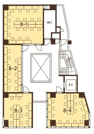 SHIBUYA WayP(シブヤ ウェイプ) 8階4(16名区画) 平面図