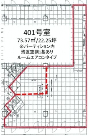 麻布台日ノ樹ビル 4階401 平面図