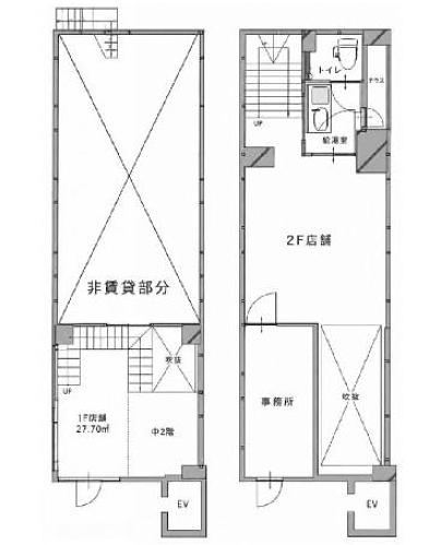 ミュール代官山 1～2階 平面図