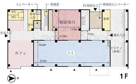 （仮称）INNOVATION VILLAGE HANEDA ASAHI 工場アパート 1階 平面図