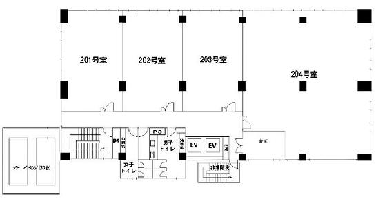 斎藤ビルヂング 2階203 平面図