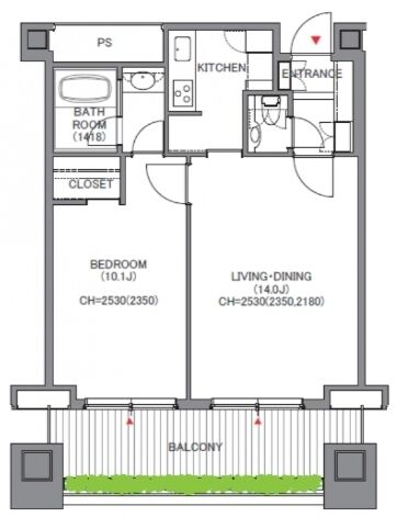 オランダヒルズ森タワーRoP 7階704 平面図