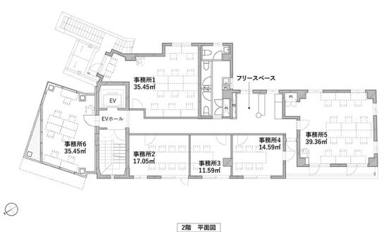 Bre.Shibuya 2階 205号室（事務所5） 平面図