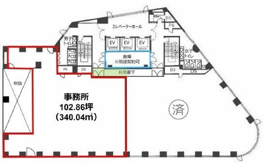 シモモトビル 10階A 平面図