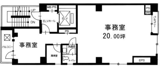 新橋スズキビル 2階 平面図