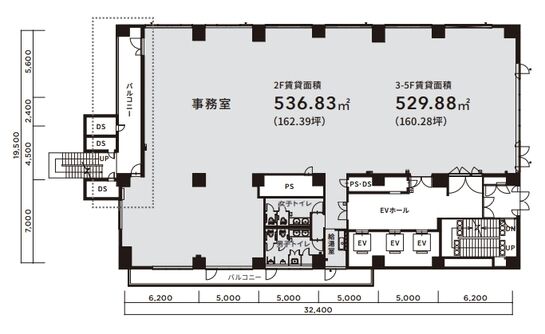 A-PLACE新橋 2階 平面図