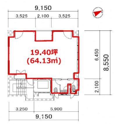 不二ビルディング渋谷 3階 平面図