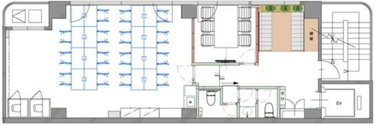NOVEL WORK Shinjuku West（旧：OYAビル） 2階 平面図
