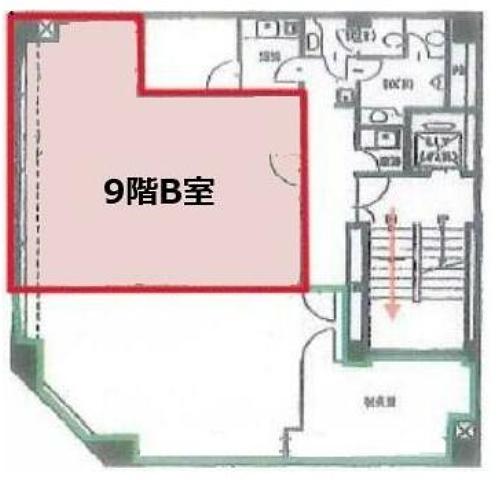 東和八重洲ビル（旧：春陽堂ビル） 9階B 平面図